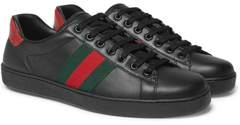 gucci ace sneaker b|gucci men ace leather sneakers.